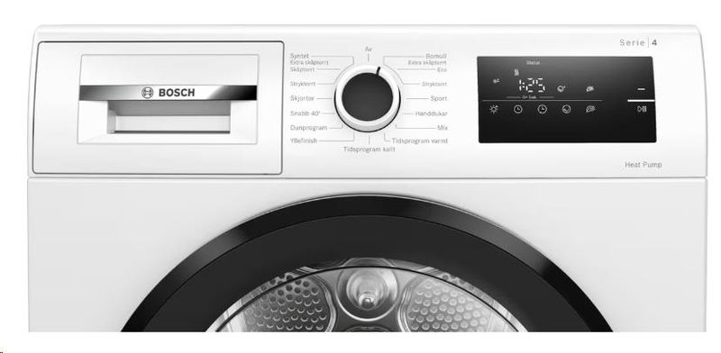 Bosch Serie 4 tørketrommel WTH85V0ESN (8kg) hvit